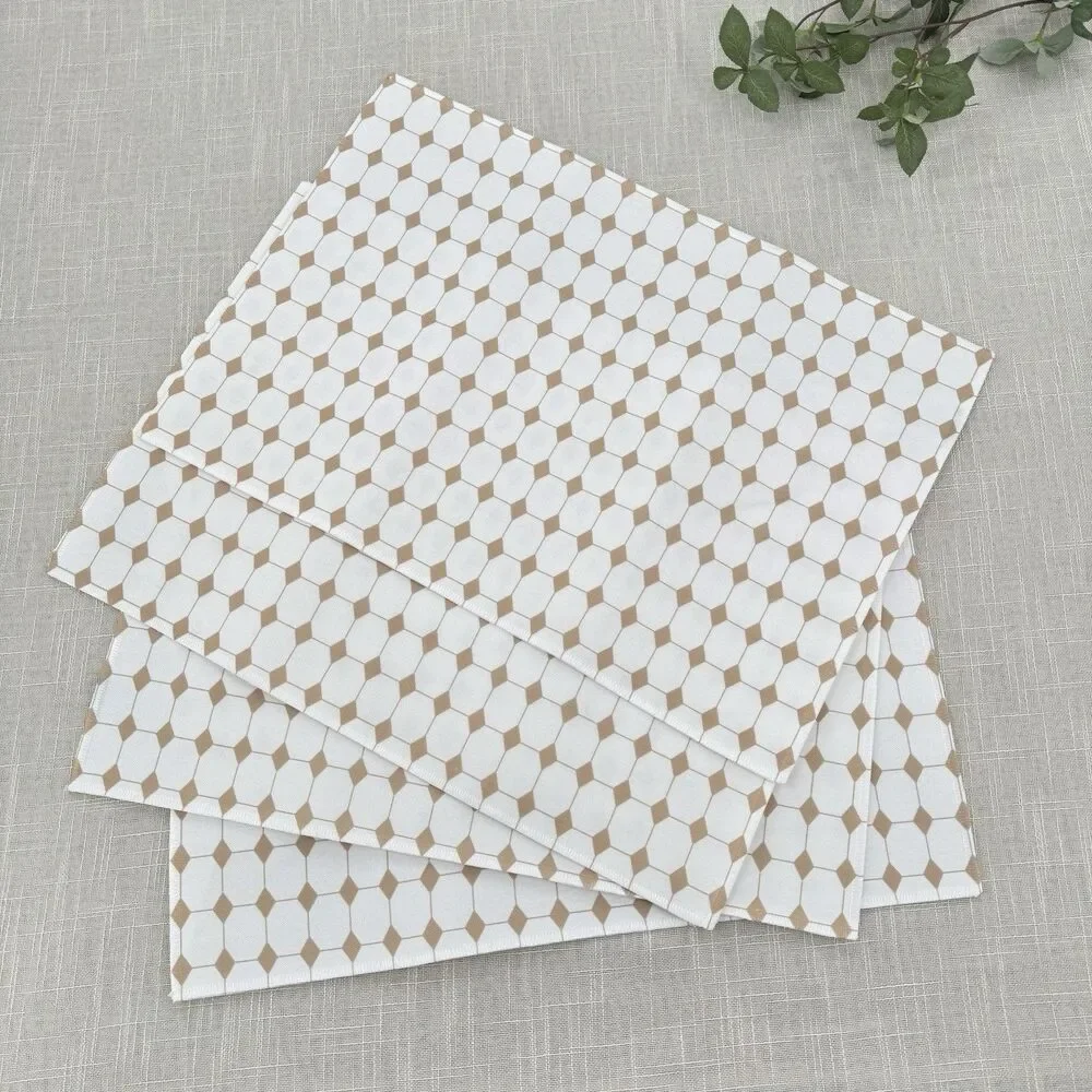 Placemats Modern Farmhouse Neutral Geometric Minimal Table Linens Dining